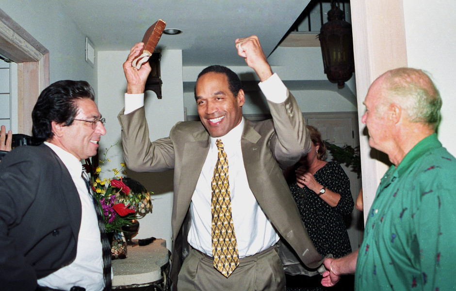 O.J. Simpson nach seinem Freispruch